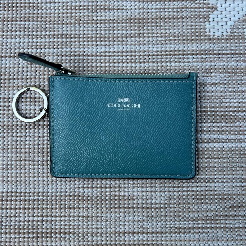 New Coach Key Chain Wallet Marine
